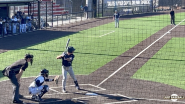Ryan Weingartner of the Penn State Nittany Lions takes an at-bat.